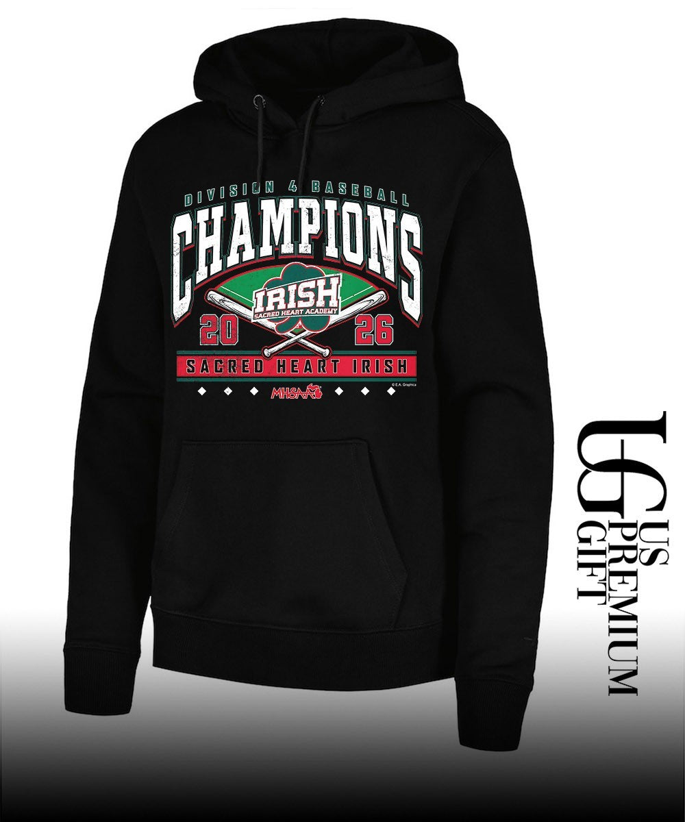 Sacred Heart Irish MHSAA Baseball D4 Champions 2026 shirt