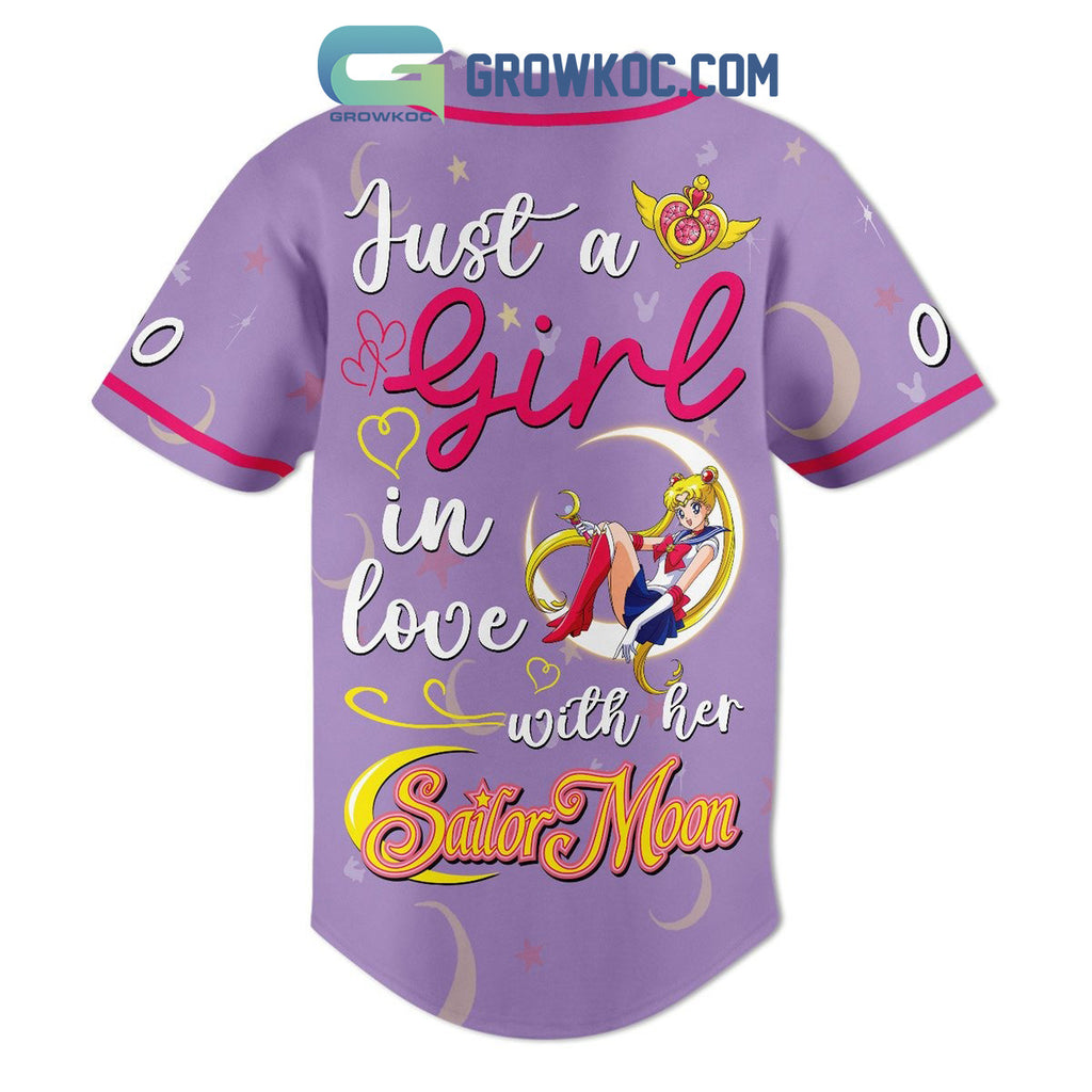 Sailor Moon Just A Girl In Love With Her Personalized Baseball Jersey