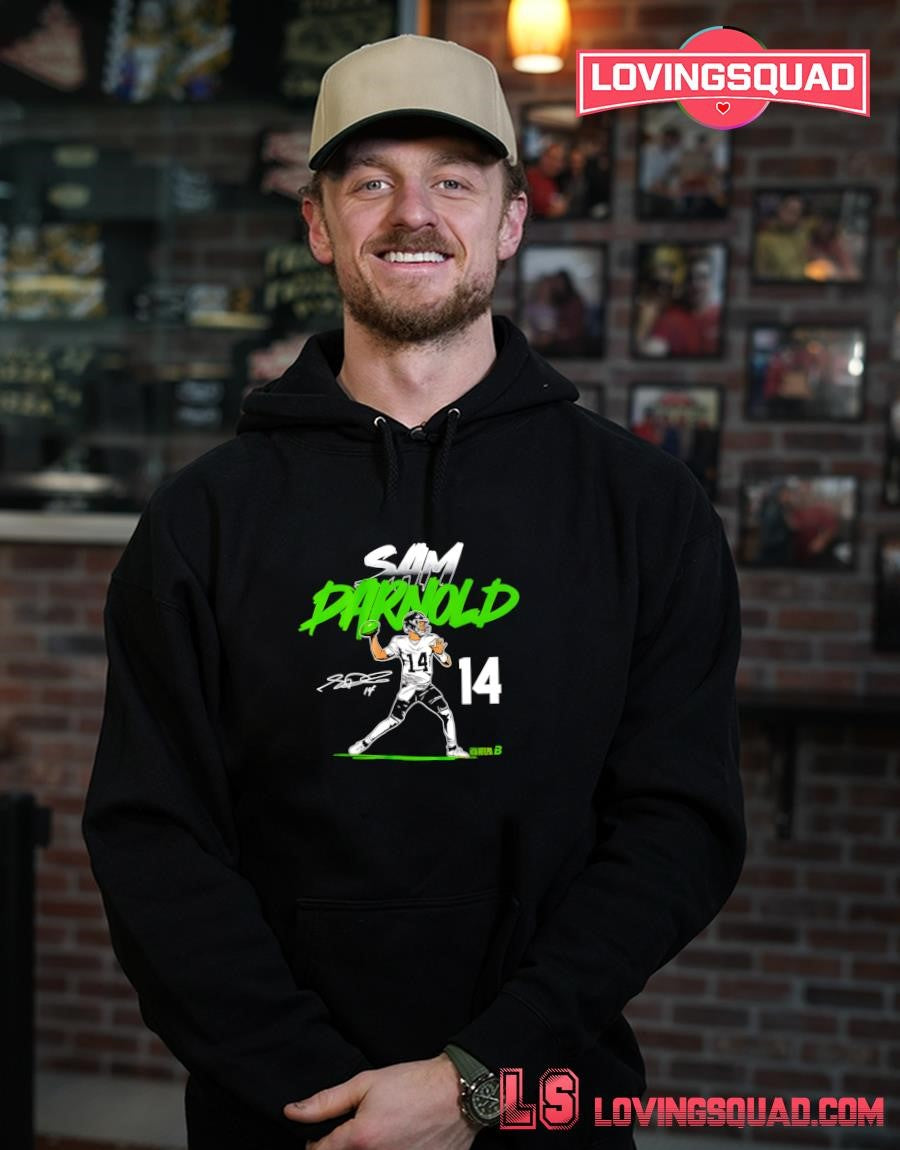 Sam Darnold Name & Number Pose Signature T-Shirt