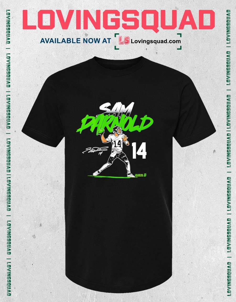 Sam Darnold Name & Number Pose Signature T-Shirt