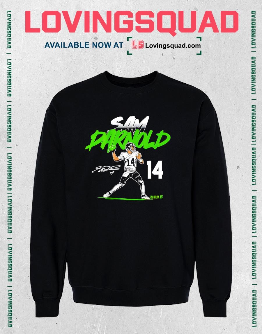 Sam Darnold Name & Number Pose Signature T-Shirt