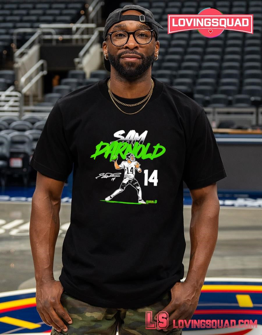 Sam Darnold Name & Number Pose Signature T-Shirt