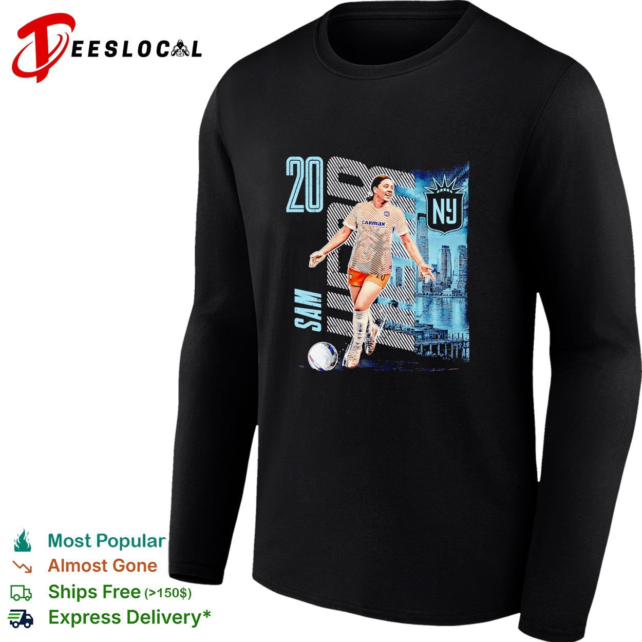 Sam Kerr number 20 Gotham FC graphic shirt