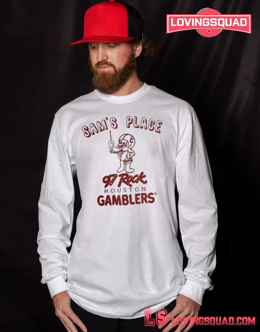 Sam’s Place 97 Rock and the Houston Gamblers T-shirt