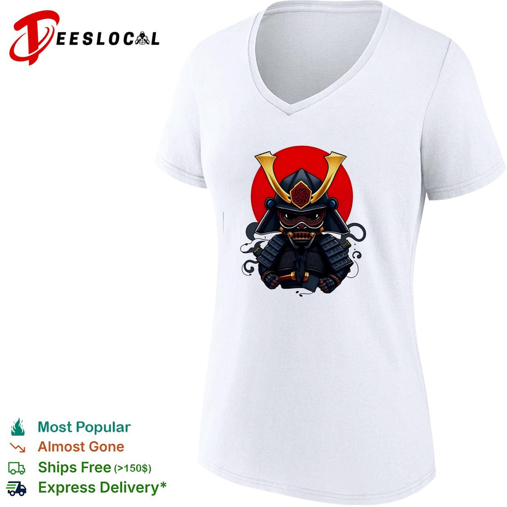 Samurai red sun helmet shirt