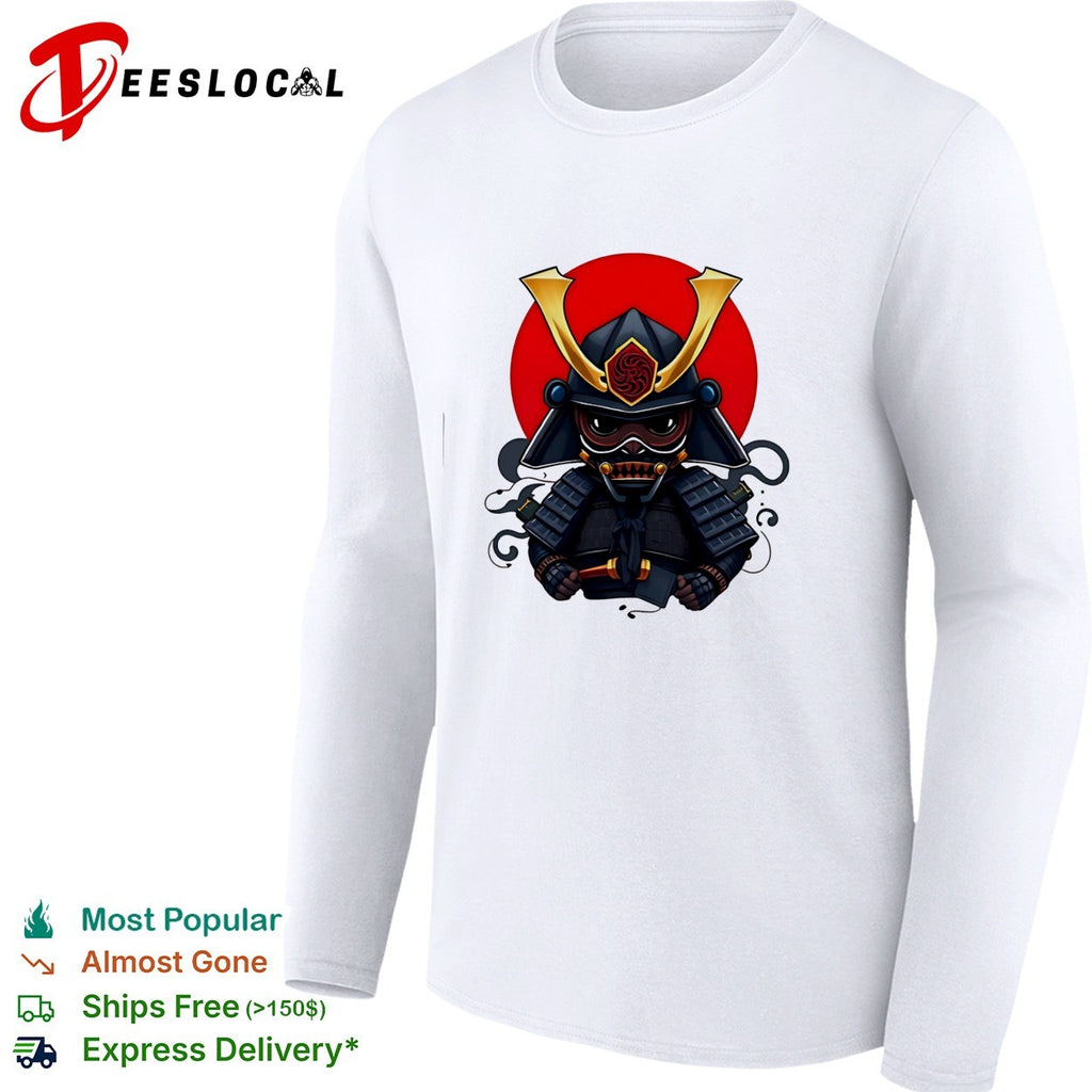 Samurai red sun helmet shirt