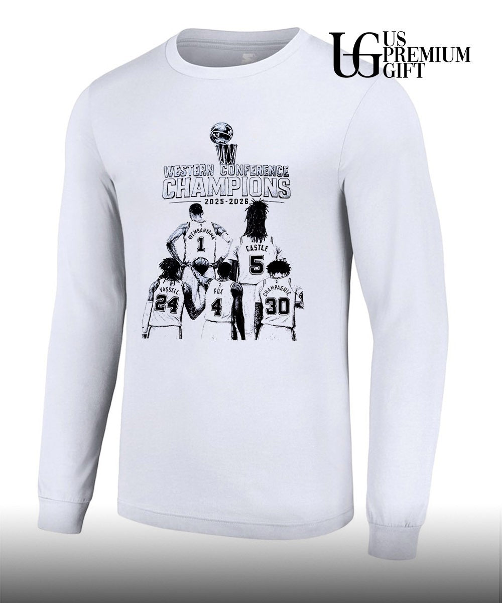 San Antonio Spurs 2025 2026 NBA WEstern Conference Champions T-shirt