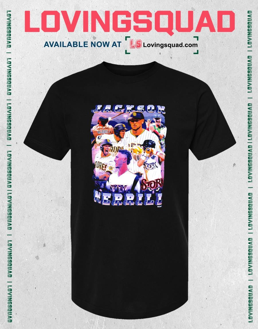 San Diego Padres Jackson Merrill vintage-style graphic T-shirt