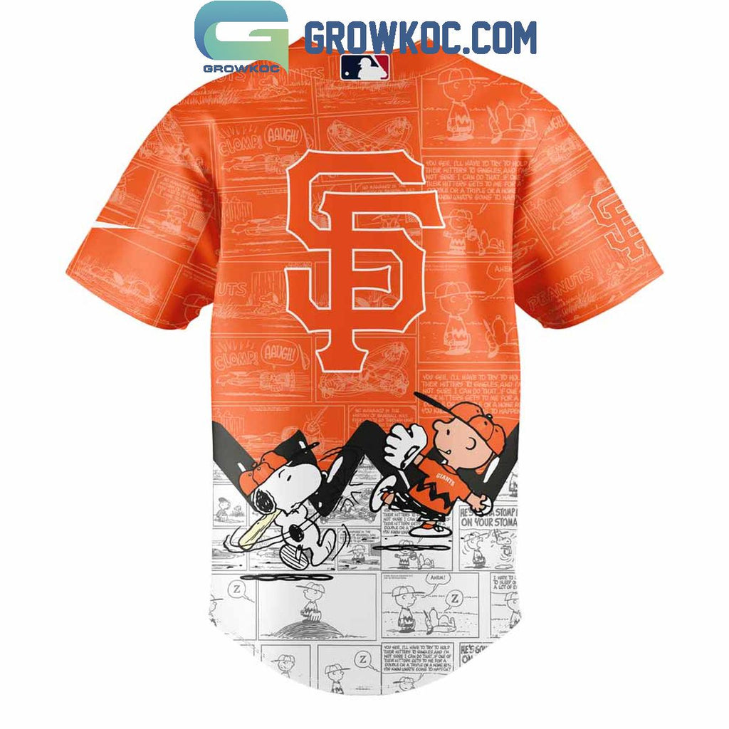 San Francisco Giants Peanuts 75th Anniversary Baseball Jersey
