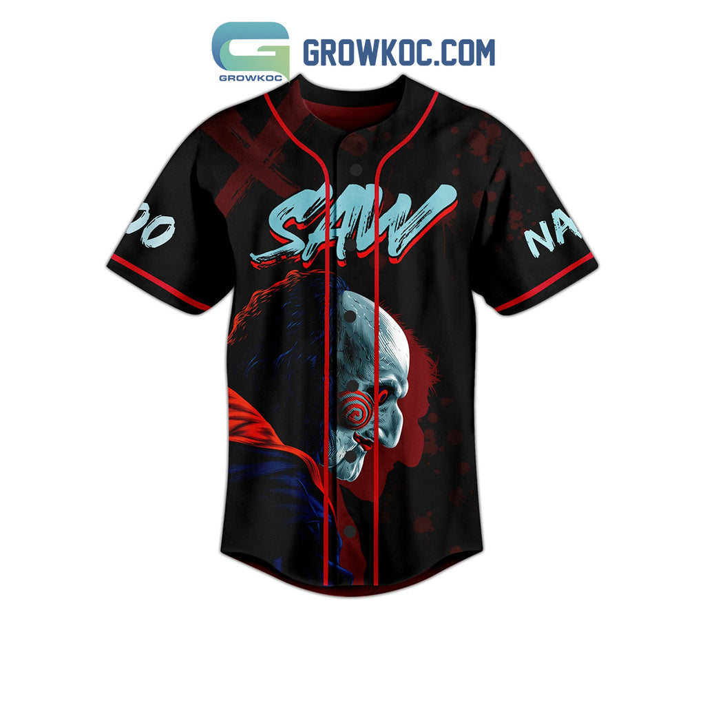 Saw Game Over Personalized Baseball Jersey
