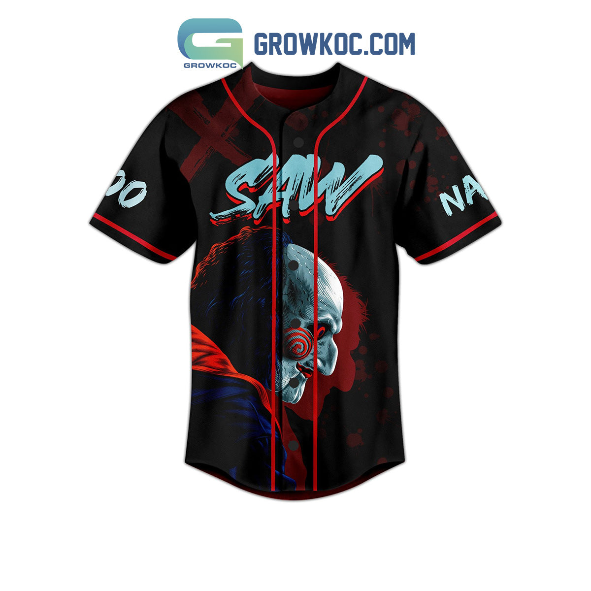 Saw Game Over Personalized Baseball Jersey