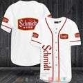 Schmidt Beer white Baseball shirt