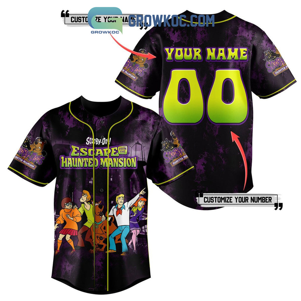 Scooby Doo Escape From The Haunted Mansion Personalized Baseball Jersey
