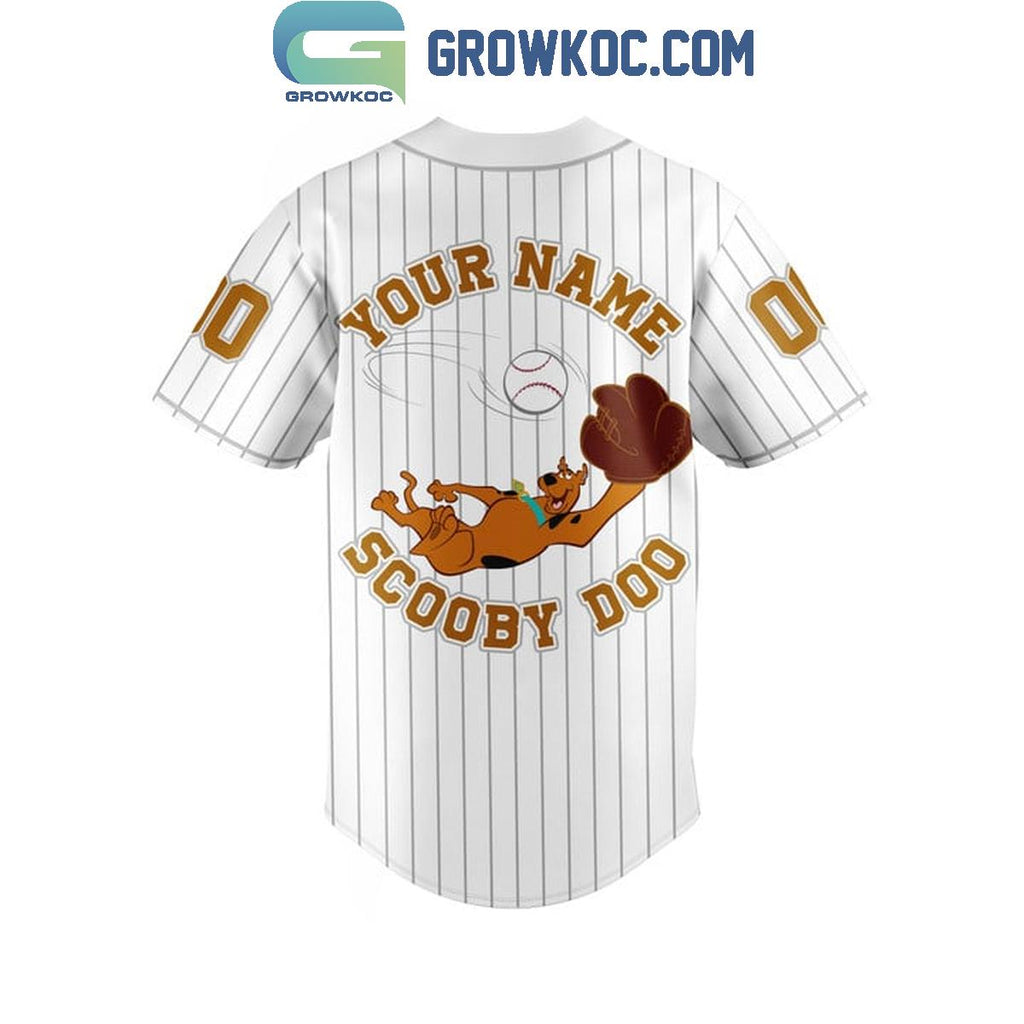 Scooby Doo Playing Baseball Personalized Baseball Jersey