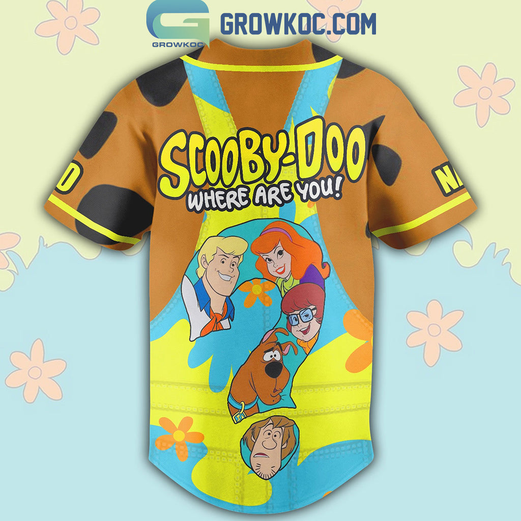 Scooby Doo Where Are You Big Question Fan Personalized Baseball Jersey
