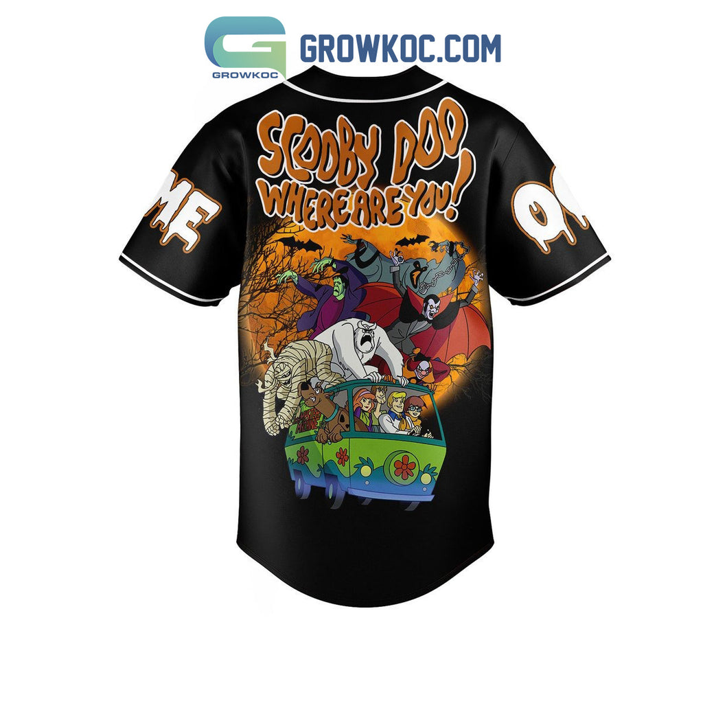 Scooby Doo Where Are You Halloween Night Personalized Baseball Jersey