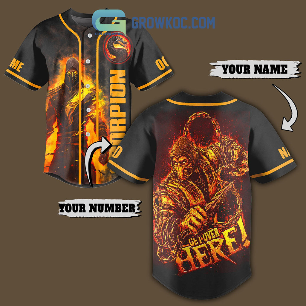 Scorpion Get Over Here Personalized Baseball Jersey