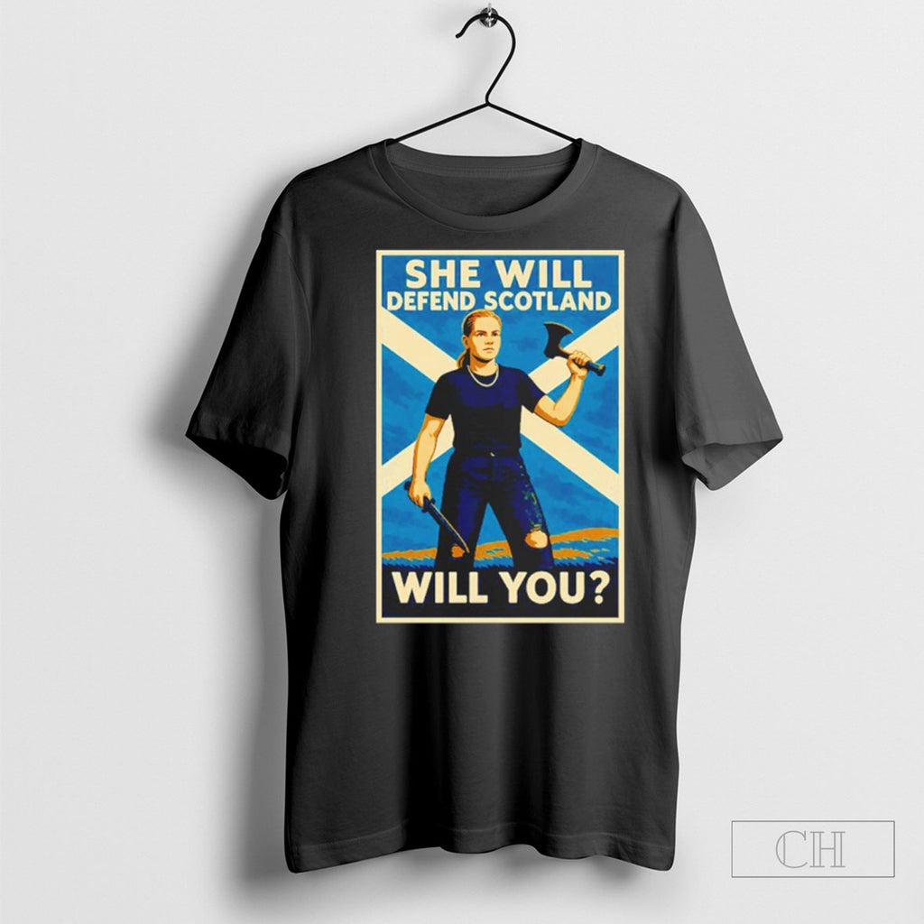 Scotland Knife Girl She Will Defend Scotland Will You Shirts Hoodie, Sweatshirt | InkRitualCo.com