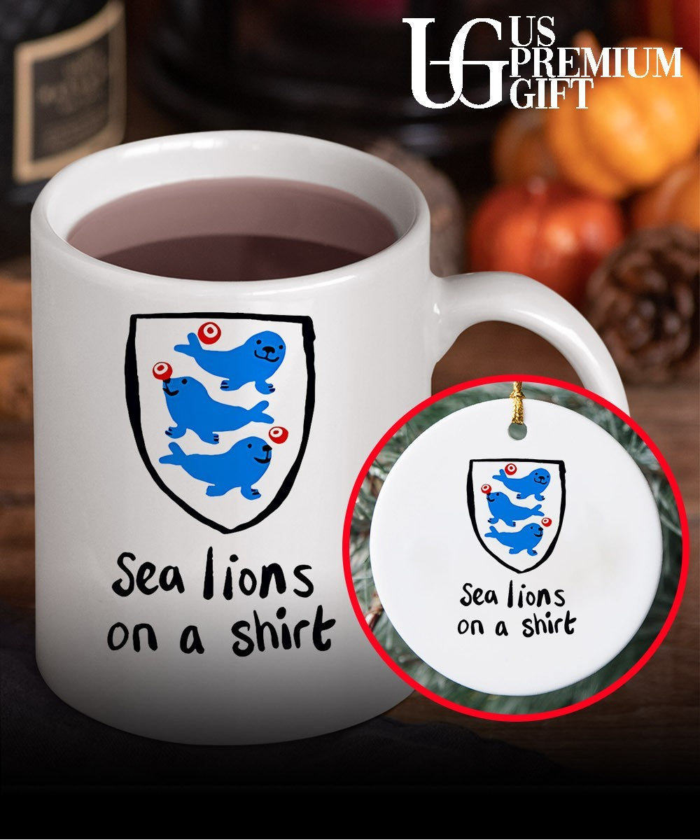 Sea Lions on a shirt England Footbal parody T-shirt