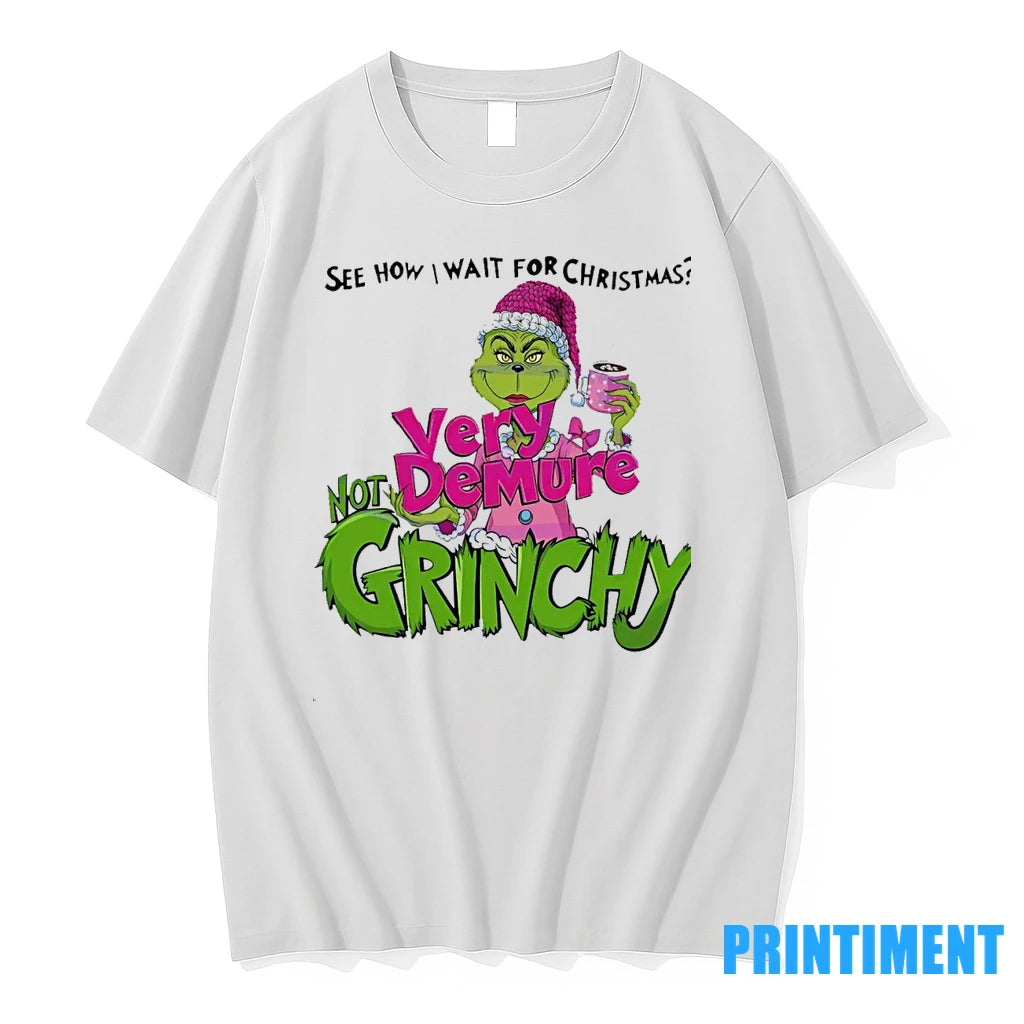 See How I Wait For Christmas Very Demure Not Grinchy Grinchmas Coffee Lover Funny Tshirts Hoodie, Sweatshirt
