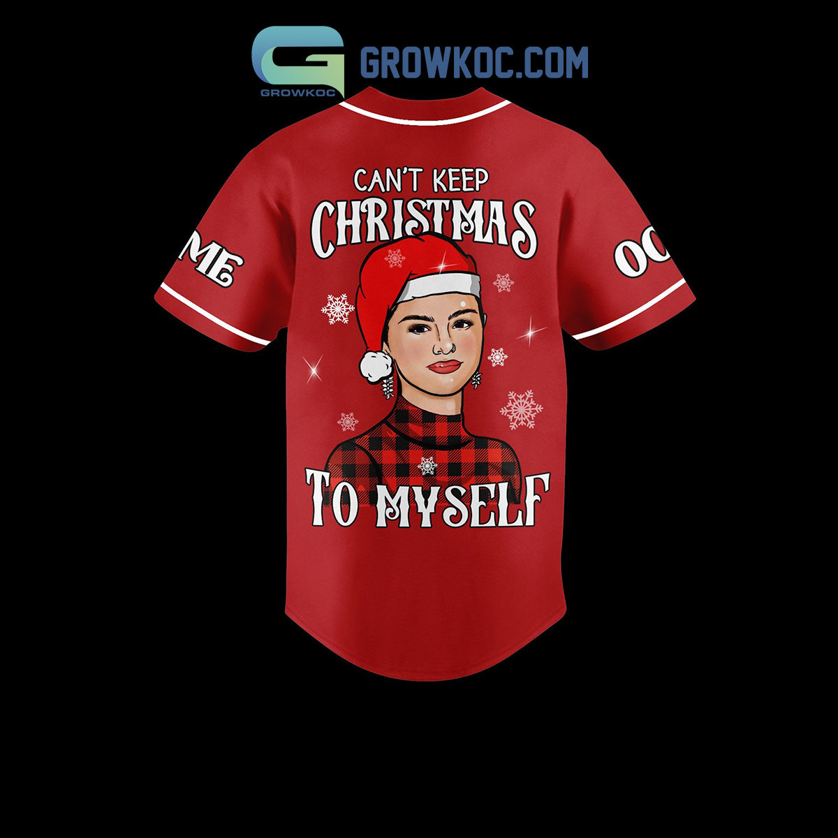 Selena Gomez Can Not Keep Christmas To Myself Custom Name Baseball Jersey