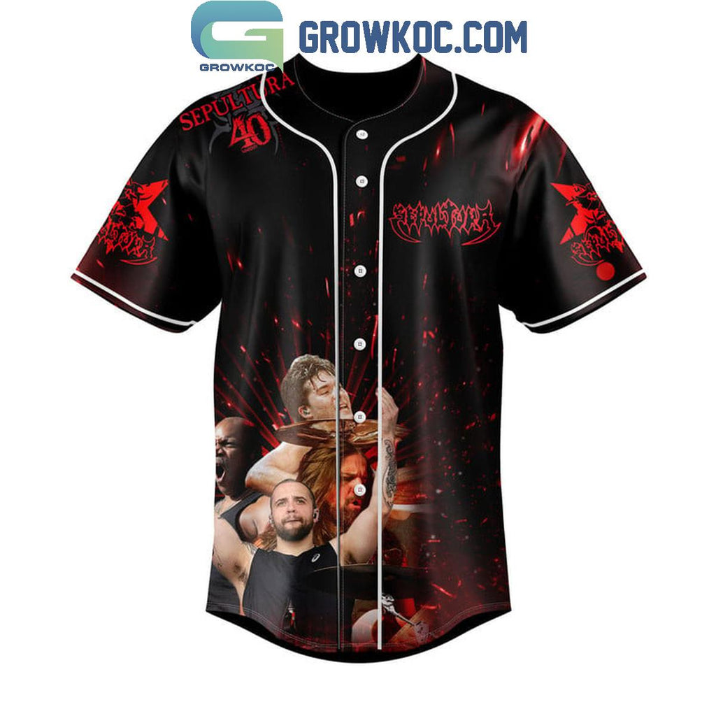 Sepultura 40 Years Farewell Tour 2024 Personalized Baseball Jersey
