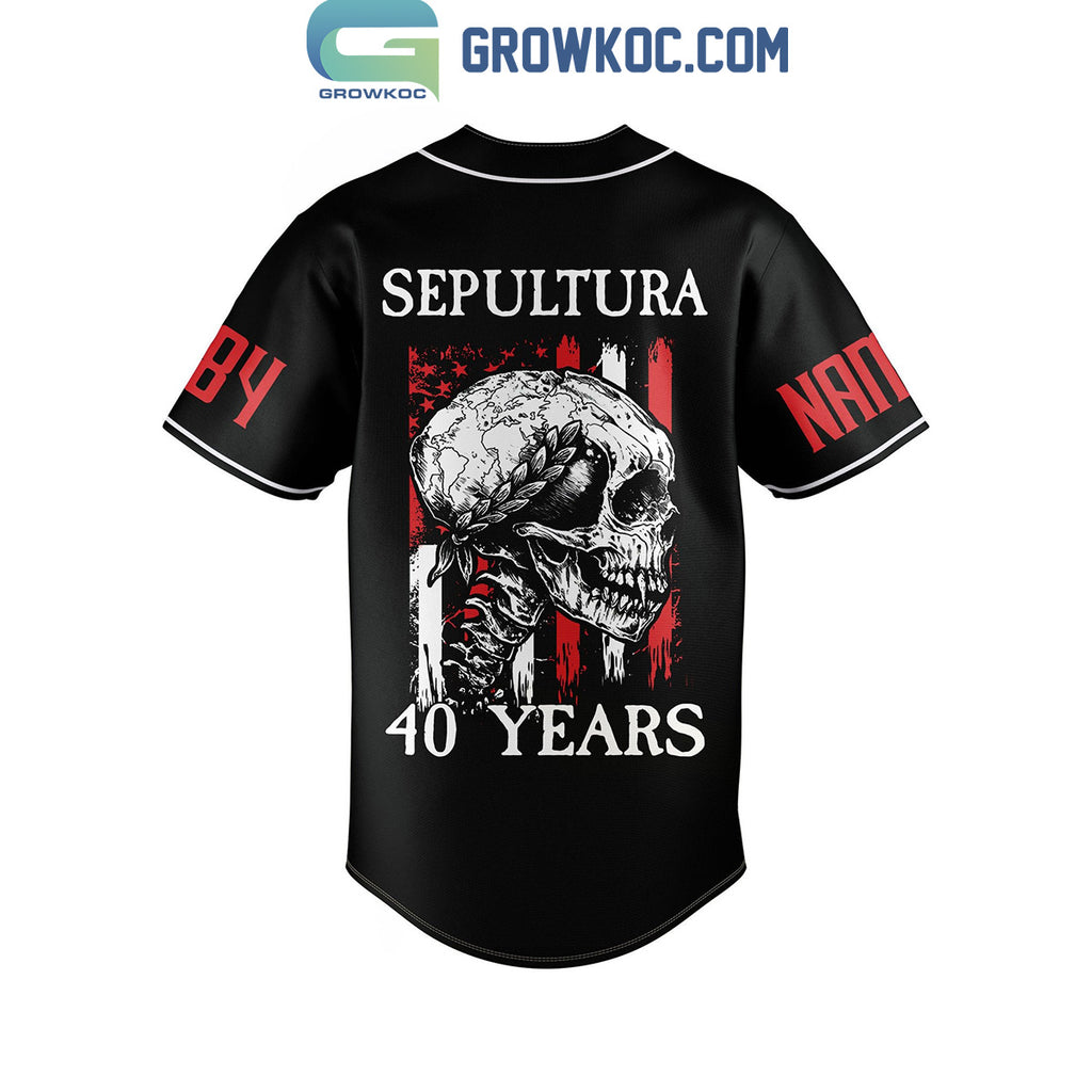 Sepultura 40 Years Morbid Visions Personalized Baseball Jersey