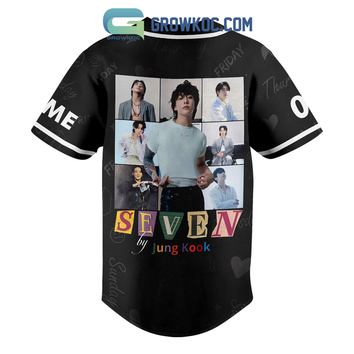 Seven By Jung Kook I’ll Be Lovin’ You Right Seven Days A Week Personalized Baseball Jersey