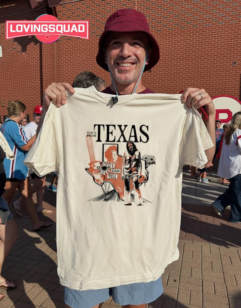 She’s From Texas I Can Tell Vintage Style T-shirt