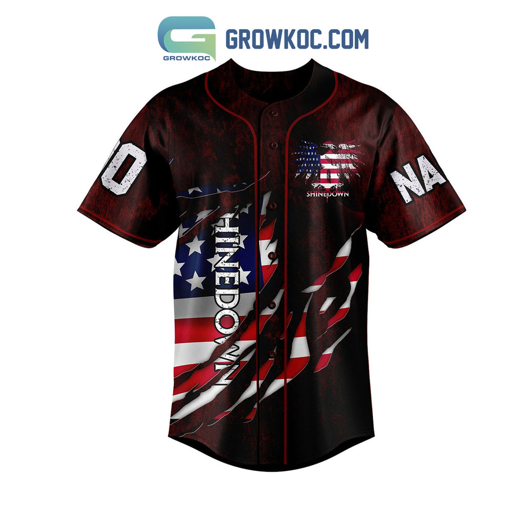 Shinedown The Devil’s Right Beside You Red Personalized Baseball Jersey