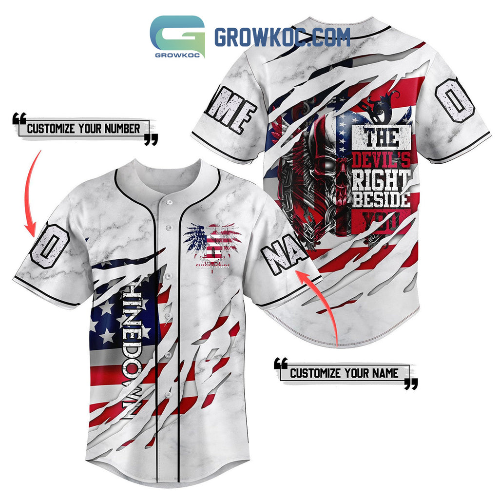Shinedown The Devil’s Right Beside You White Personalized Baseball Jersey