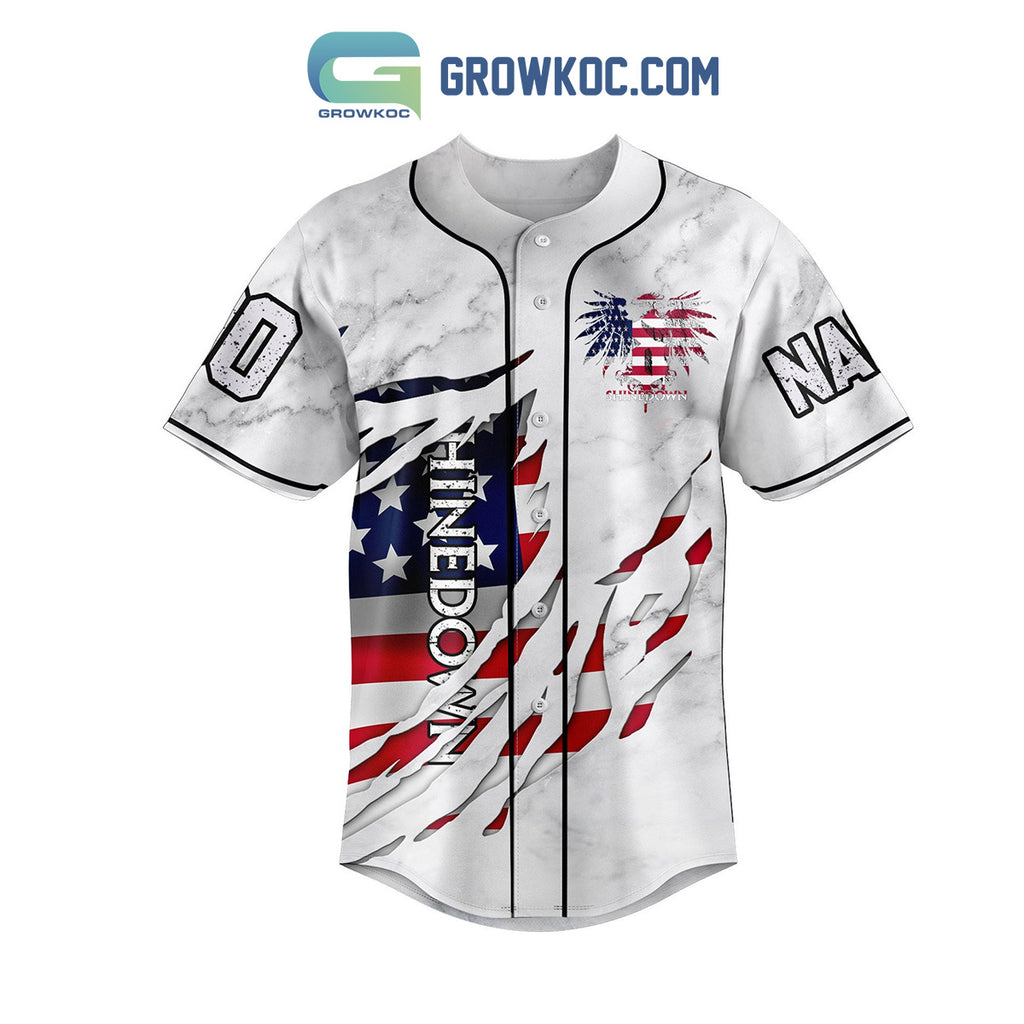 Shinedown The Devil’s Right Beside You White Personalized Baseball Jersey