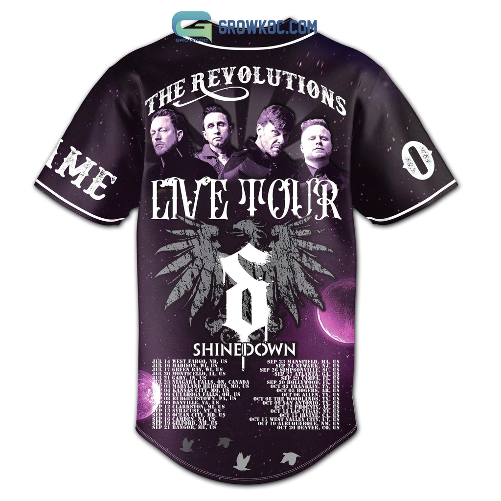 Shinedown The Revolutions Live Tour Personalized Baseball Jersey
