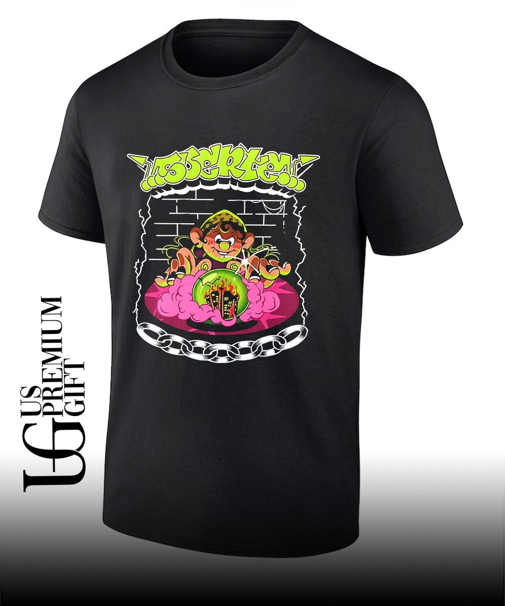 Siberia Streetwear Fortune Teller Wizard Crystal Ball Burning City shirt