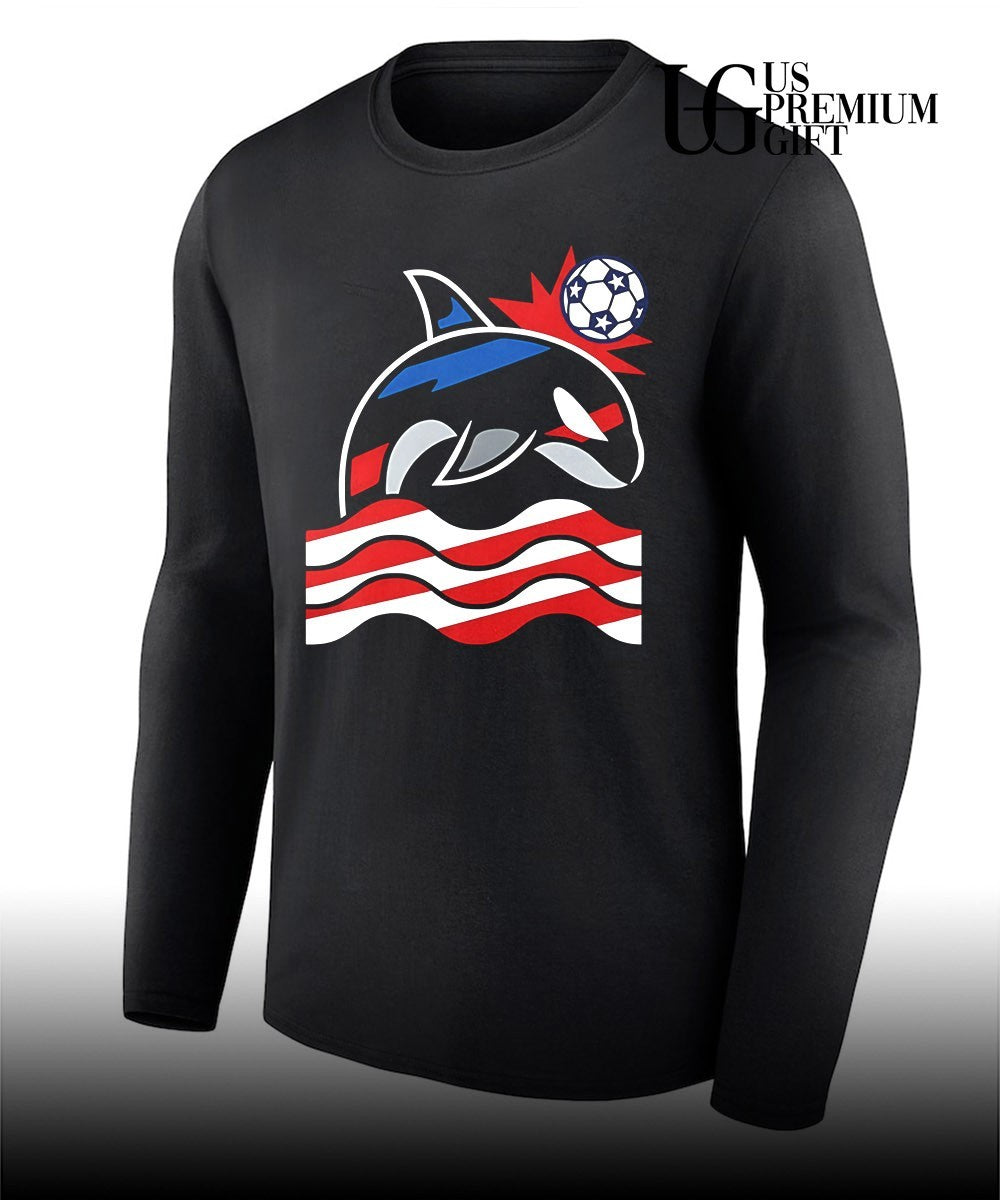 Simply Wild Whale Stars and Stripes Soccer shirt