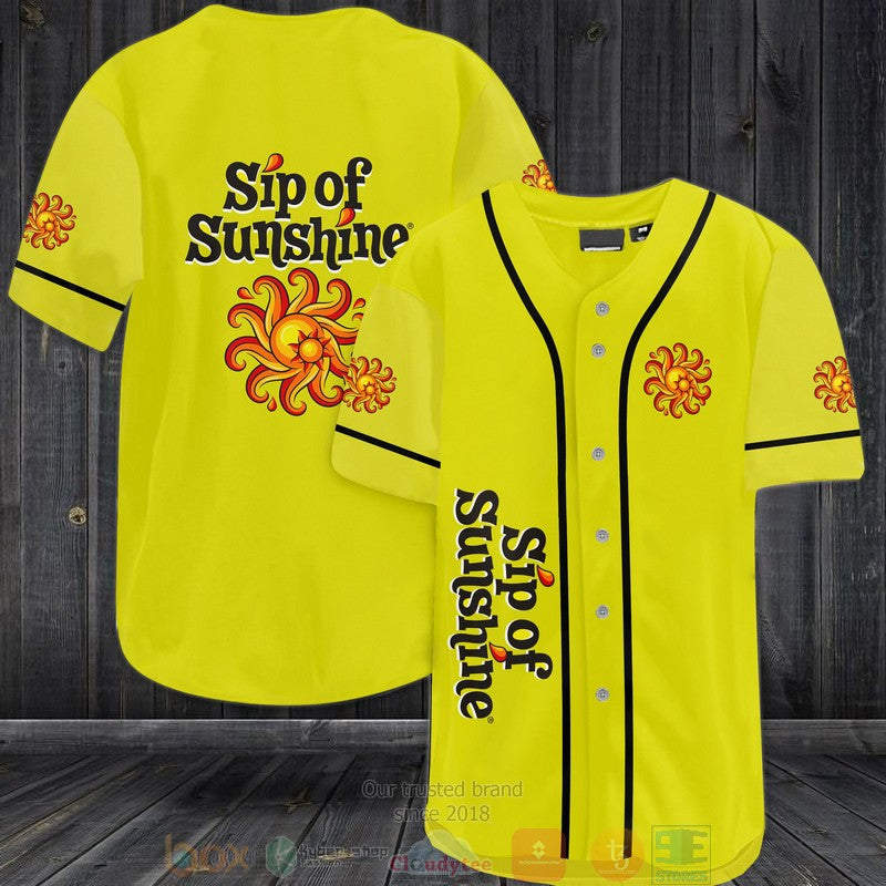 Sip Of Sunshine yellow Baseball shirt