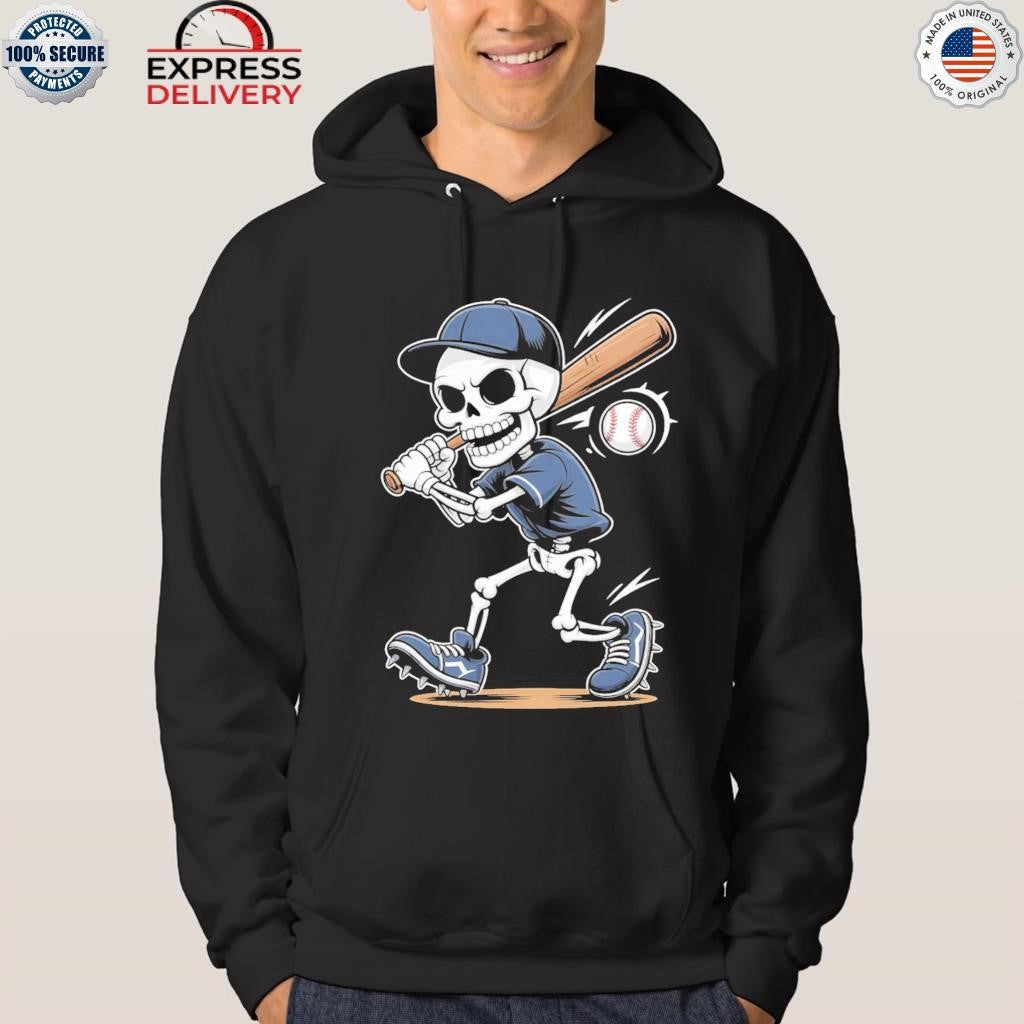 Skeleton Baseball Halloween Costume Boys Men Funny Sport Shirt