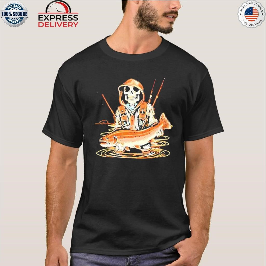Skeleton Death Fishing 2025 Shirt