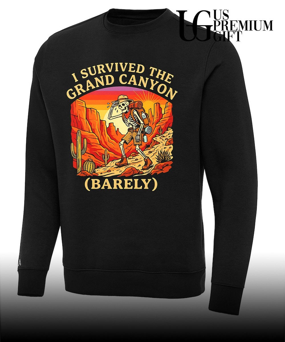 Skeleton I survived the Grand Canyon Barely shirt