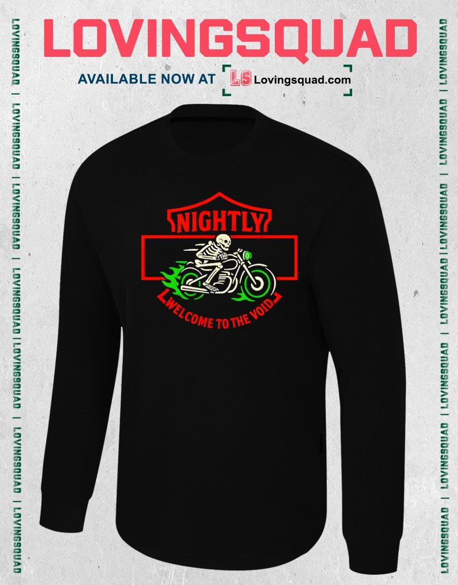 Skeleton Into The Void Motorcycle Pepper T-shirt