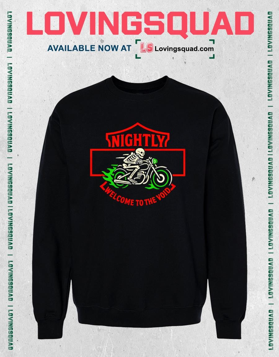 Skeleton Into The Void Motorcycle Pepper T-shirt