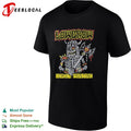Skeleton holding axe lowbrow screen printing shirt