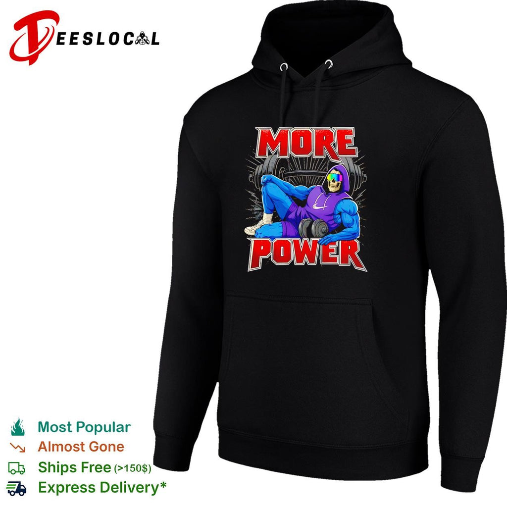 Skeletor as a gym rat more power shirt