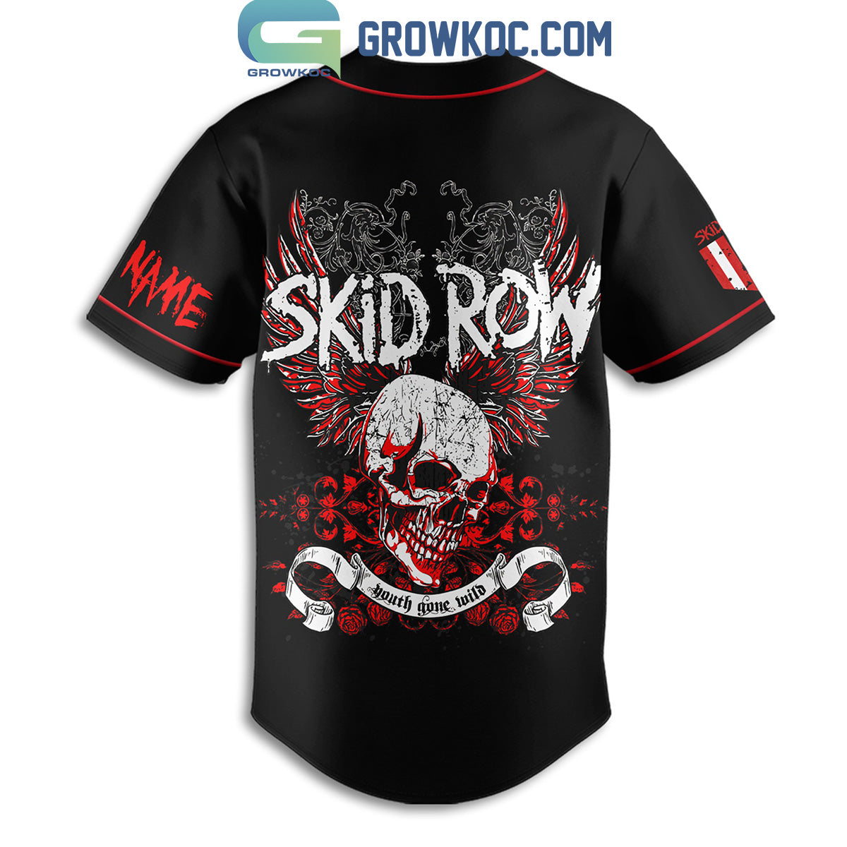 Skid Row Youth Gone Wild Personalized Baseball Jersey