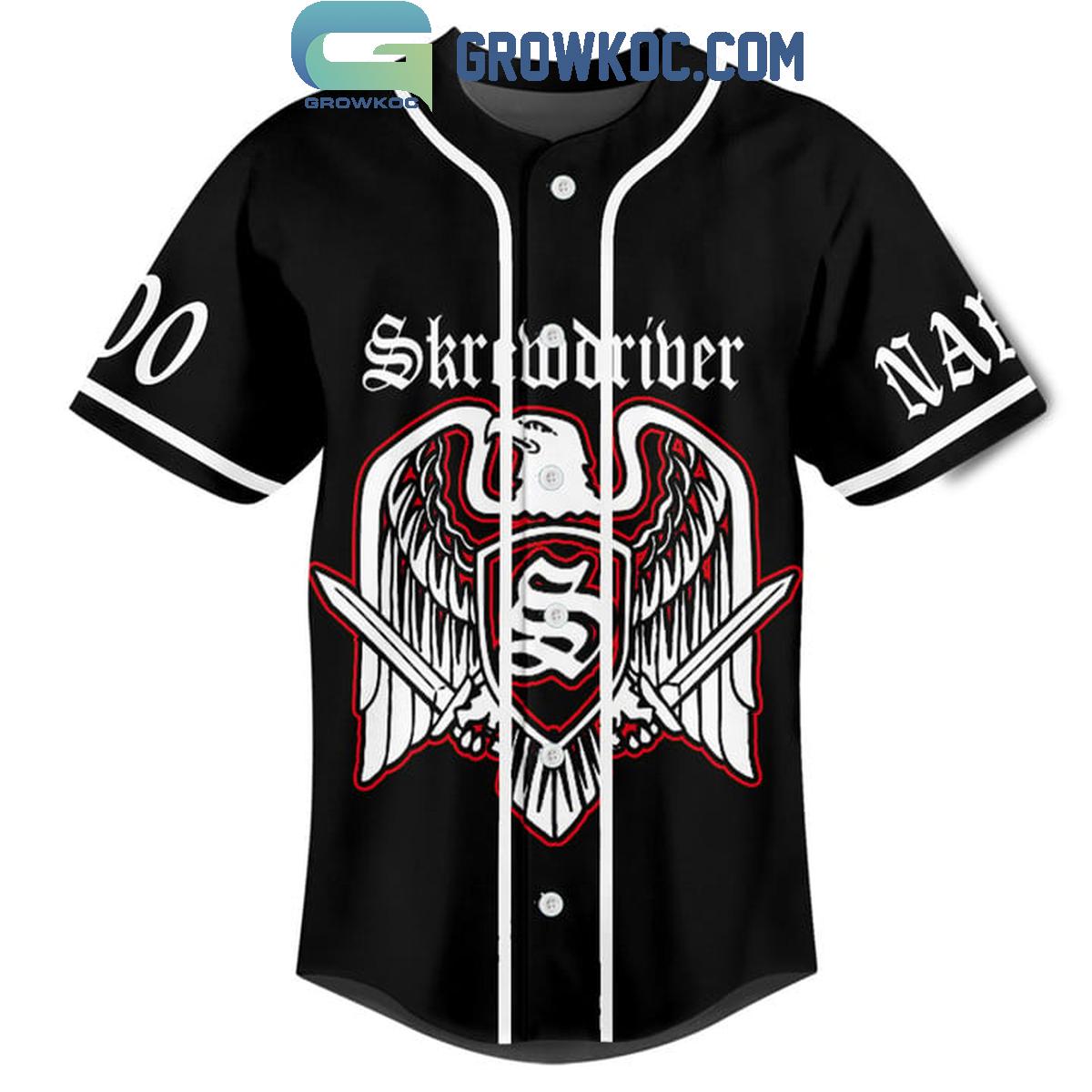 Skrewdriver All Skrewed Up Fan Personalized Baseball Jersey