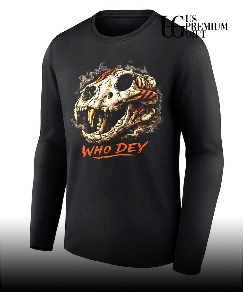 Skull Tiger who Dey Cincinnati Bengal shirt