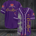 Skull Crown Royal purple Baseball shirt