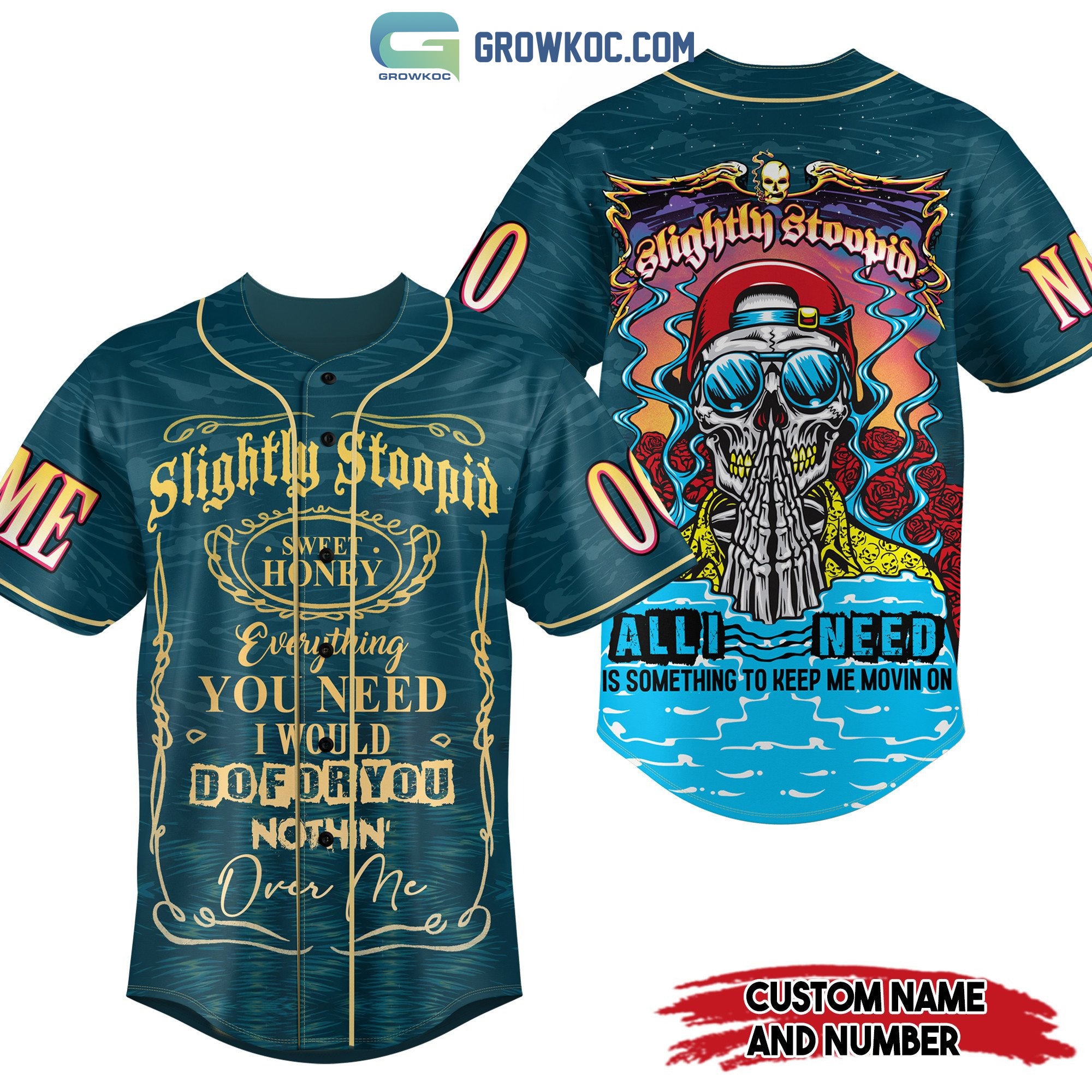 Slightly Stoopid All I Need Is Something To Keep Me Movin On Personalized Baseball Jersey