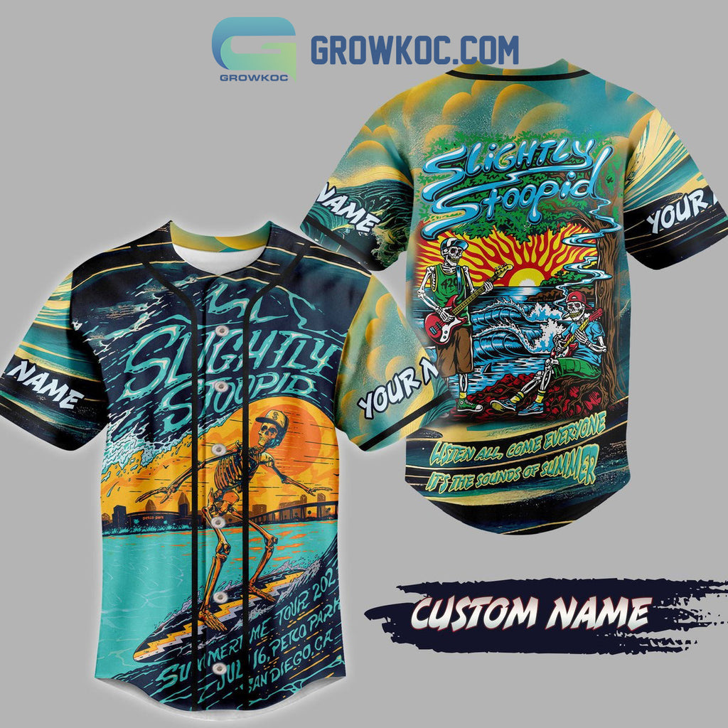 Slightly Stoopid Listen All Come Everyone It’s The Sounds Of Summer Personalized Baseball Jersey