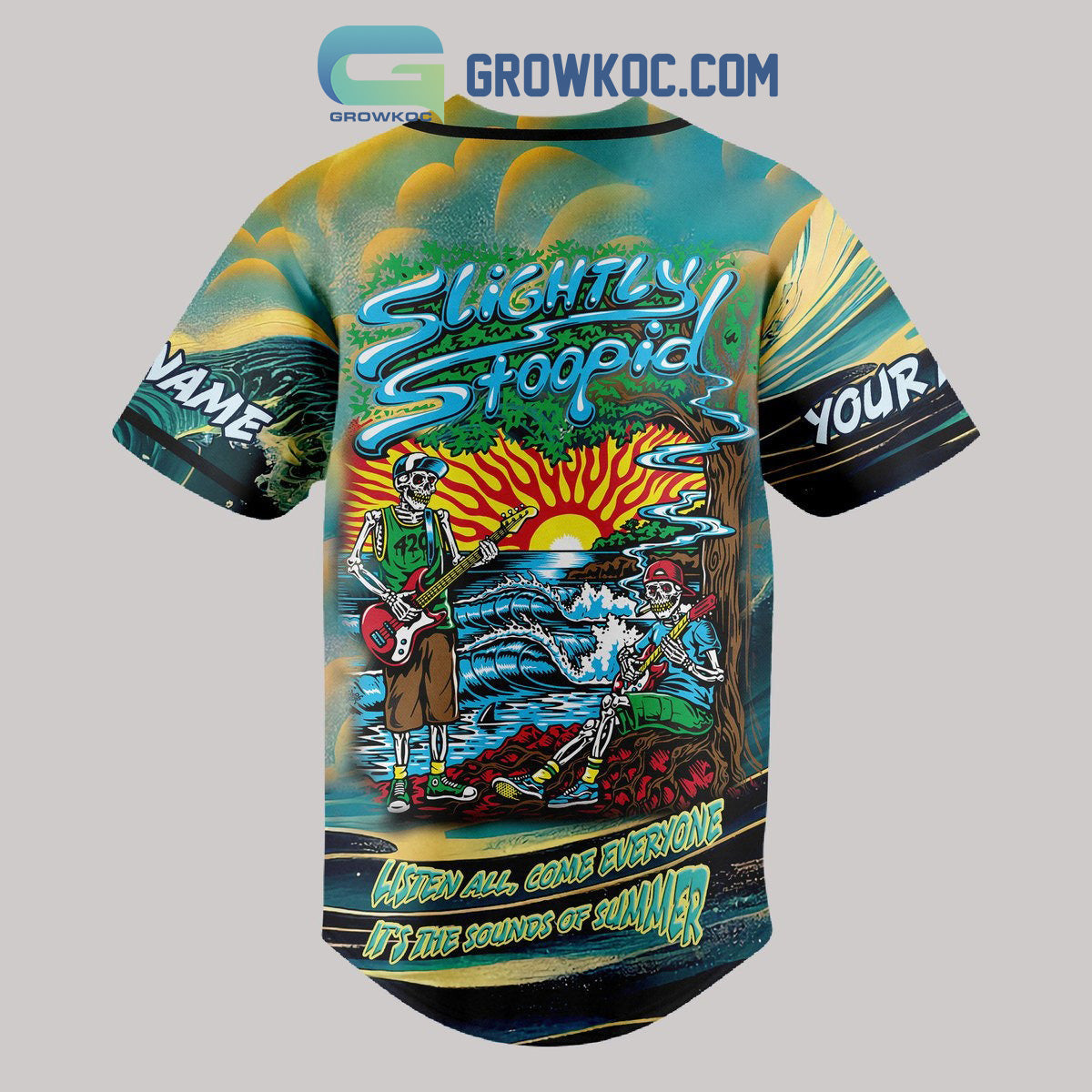 Slightly Stoopid Listen All Come Everyone It’s The Sounds Of Summer Personalized Baseball Jersey